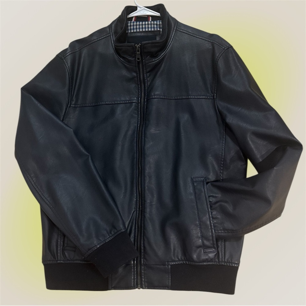 Men's blue Leather Jacket